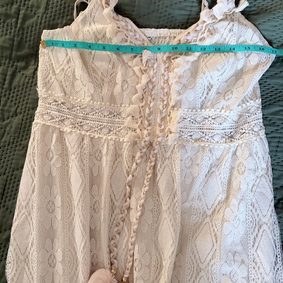 NWT Astrid Sleeveless V-neck Tassel Ruching Dress - Picture 7 of 10